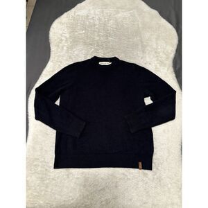 Obermeyer Mens Dark Blue Wool‎ Pullover Sweater Size Small Long Sleeve